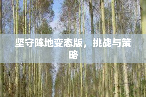 坚守阵地变态版图片