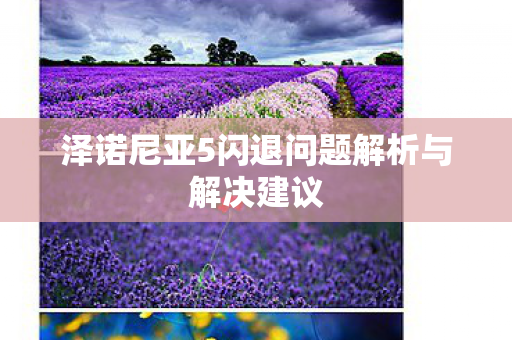 泽诺尼亚5闪退问题解析与解决建议图片