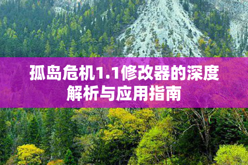 1修改器的深度解析与应用指南图片