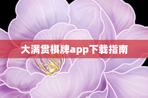 大满贯棋牌app下载指南图片
