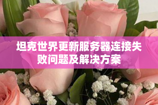 坦克世界更新服务器连接失败问题及解决方案图片