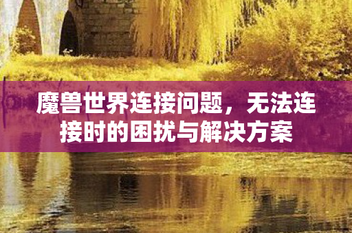 无法连接时的困扰与解决方案图片