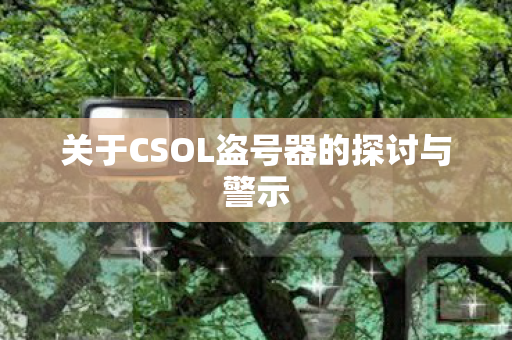关于CSOL盗号器的探讨与警示图片