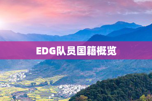 EDG队员国籍概览图片