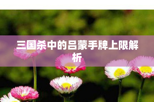 三国杀中的吕蒙手牌上限解析图片