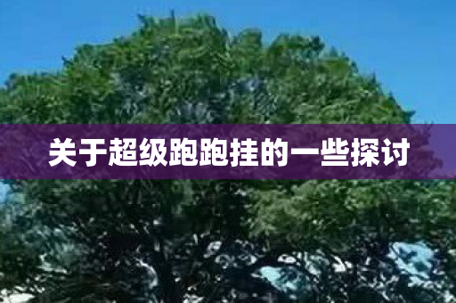 关于超级跑跑挂的一些探讨图片