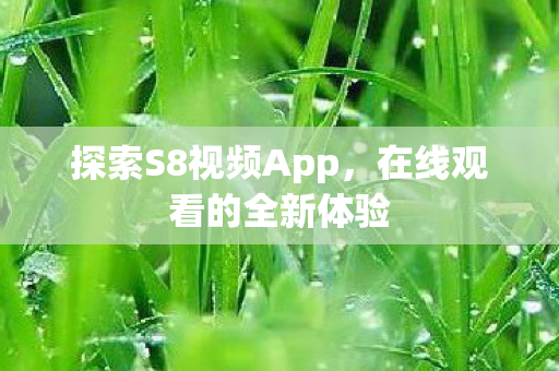 探索S8视频App图片