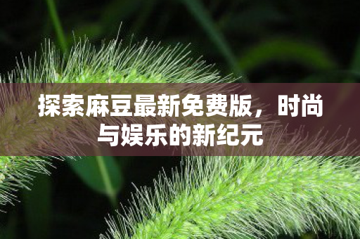 探索麻豆最新免费版图片