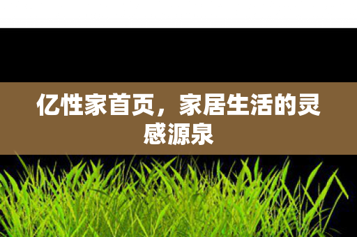 家居生活的灵感源泉图片