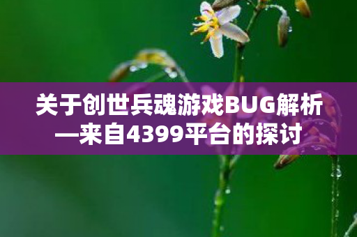 关于创世兵魂游戏BUG解析图片
