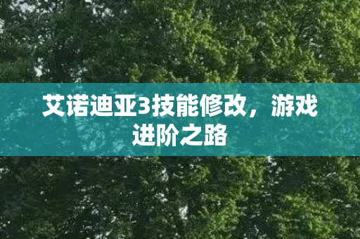 艾诺迪亚3技能修改图片
