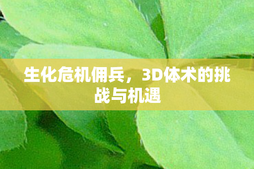 3D体术的挑战与机遇图片