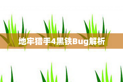 地牢猎手4黑铁Bug解析图片
