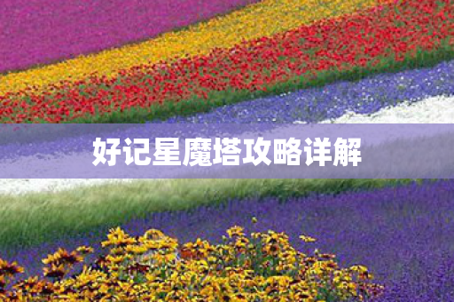 好记星魔塔攻略详解图片