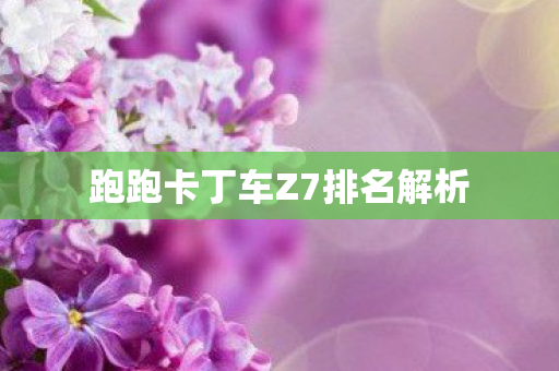 跑跑卡丁车Z7排名解析图片