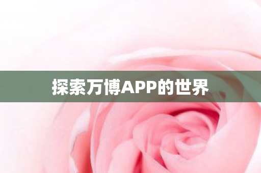 探索万博APP的世界图片