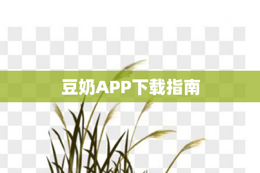 豆奶APP下载指南图片