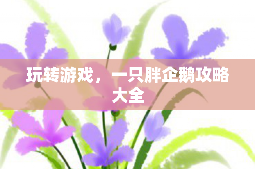 一只胖企鹅攻略大全图片