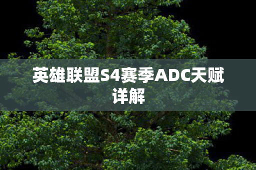 英雄联盟S4赛季ADC天赋详解图片