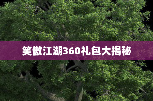 笑傲江湖360礼包大揭秘图片