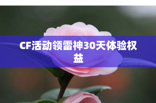 CF活动领雷神30天体验权益图片