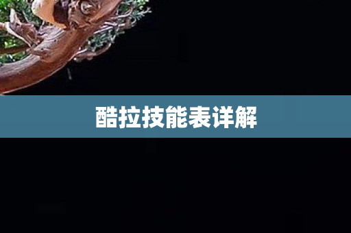 酷拉技能表详解图片