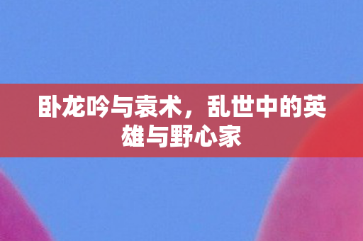 乱世中的英雄与野心家图片