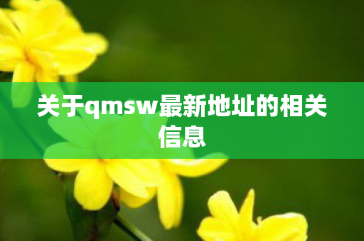 关于qmsw最新地址的相关信息图片