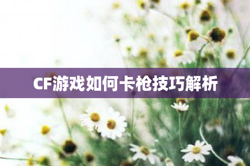 CF游戏如何卡枪技巧解析图片