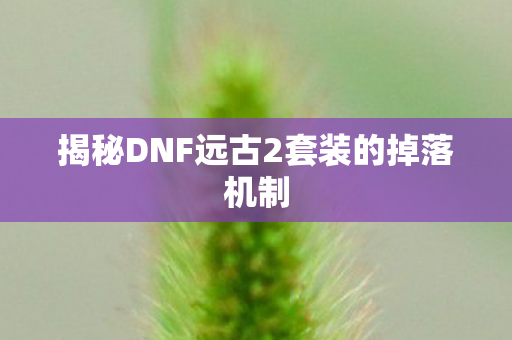 揭秘DNF远古2套装的掉落机制图片