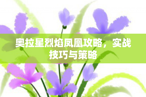 奥拉星烈焰凤凰攻略图片