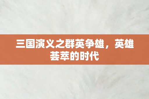 三国演义之群英争雄图片