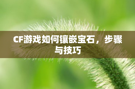 CF游戏如何镶嵌宝石图片