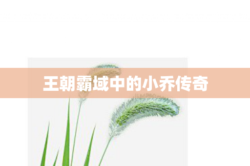 王朝霸域中的小乔传奇图片