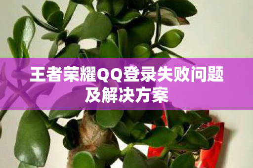 王者荣耀QQ登录失败问题及解决方案图片
