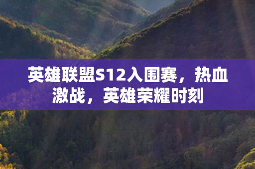 英雄联盟S12入围赛图片