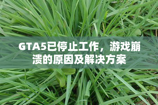 游戏崩溃的原因及解决方案图片