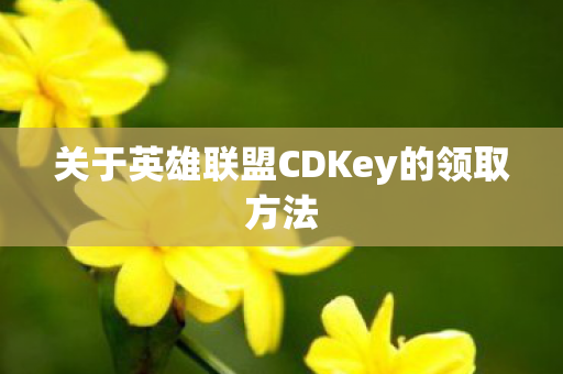 关于英雄联盟CDKey的领取方法图片