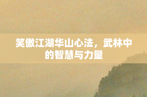 武林中的智慧与力量图片