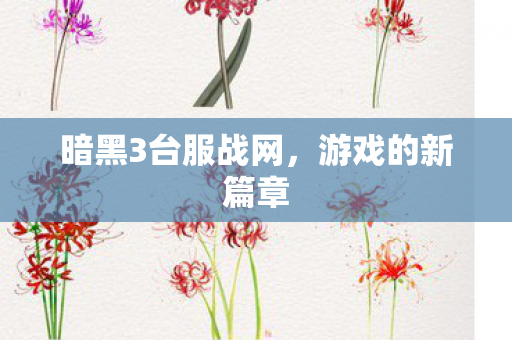 暗黑3台服战网图片