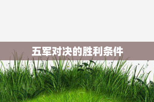 五军对决的胜利条件图片