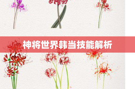 神将世界韩当技能解析图片