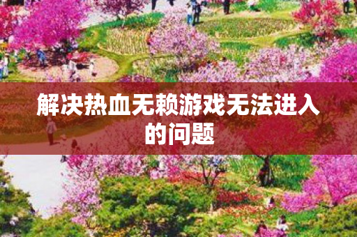 解决热血无赖游戏无法进入的问题图片