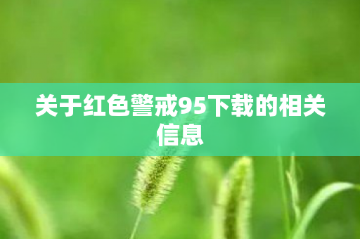 关于红色警戒95下载的相关信息图片