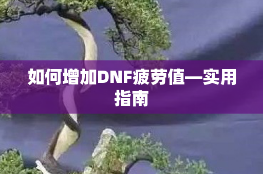 如何增加DNF疲劳值图片