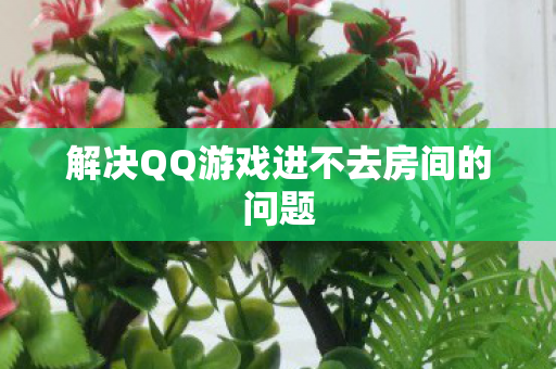 解决QQ游戏进不去房间的问题图片