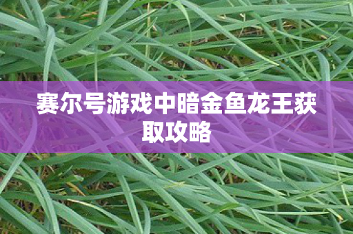 赛尔号游戏中暗金鱼龙王获取攻略图片