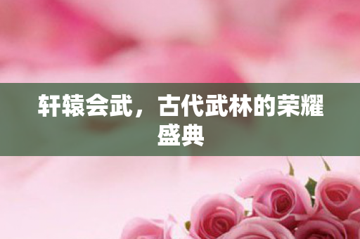 古代武林的荣耀盛典图片