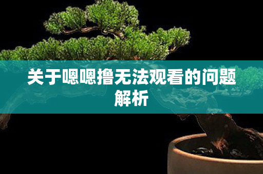 关于嗯嗯撸无法观看的问题解析图片