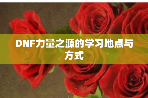 DNF力量之源的学习地点与方式图片